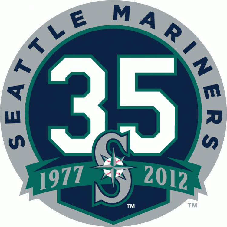 Seattle Mariners 2012 Anniversary Logo iron on paper